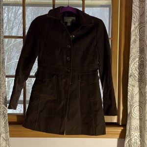 Brown lined Ann Taylor coat, size XXS petite